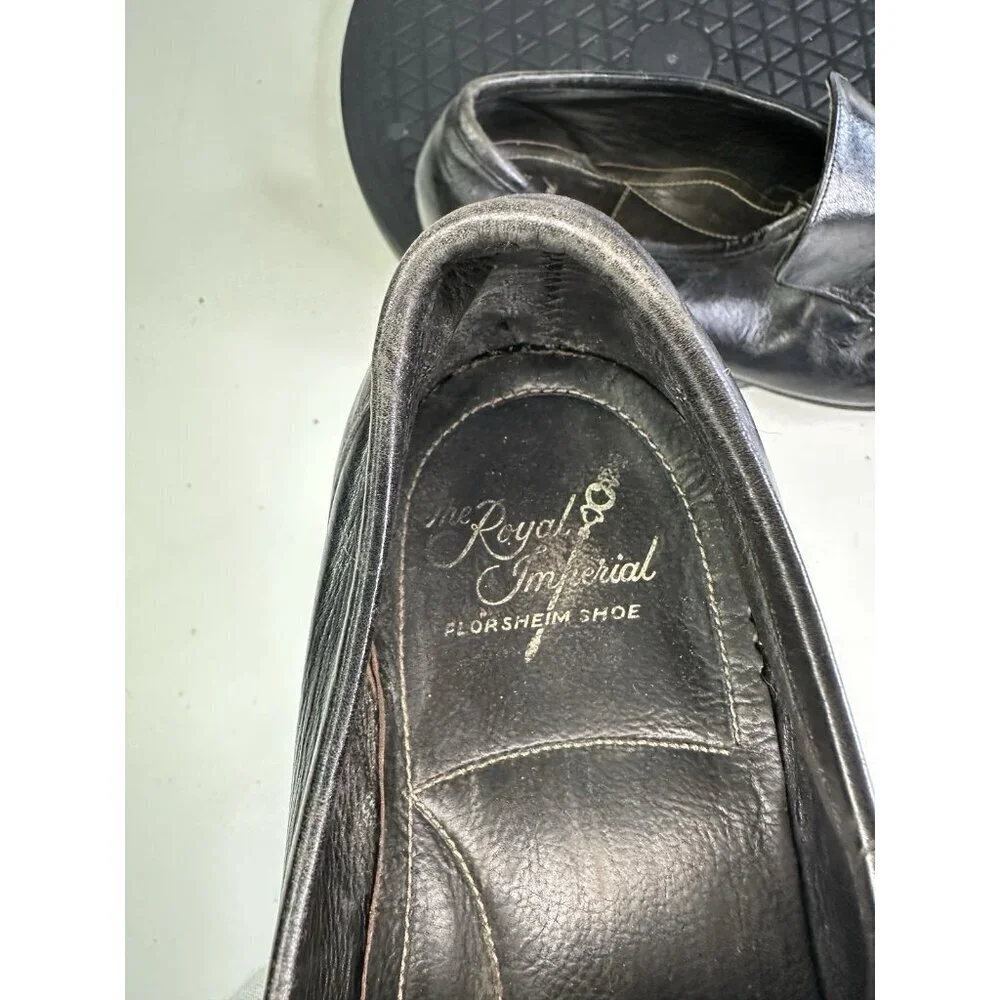 Florsheim Royal Imperial Mens 8.5 D Horsebit Loafers Dress Shoes Black Leather